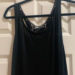 Mossimo Black Maxi Dress with Lace Back XL/XXL